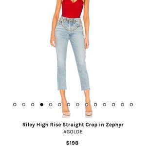 Agolde Riley High Rise Straight in Zephyr